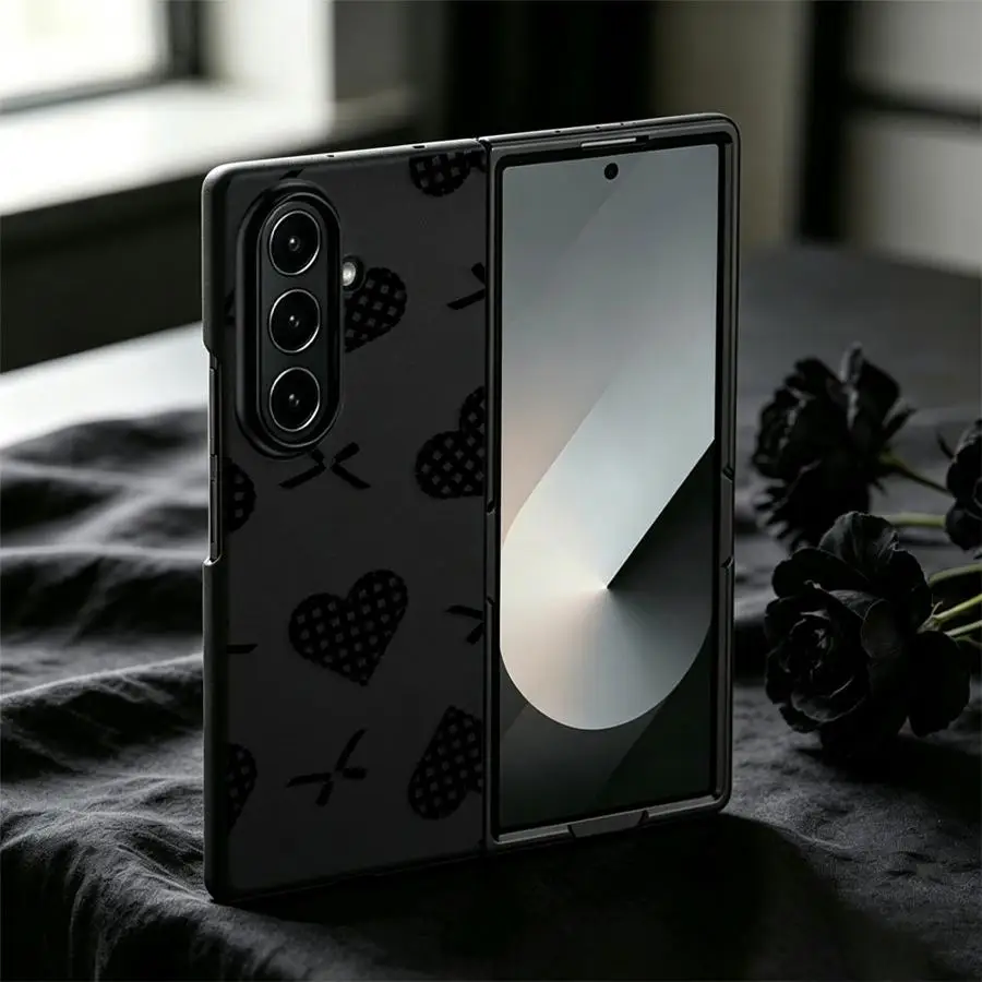 Elegant Bowknot Hearts Phone Case with Back Cover Design