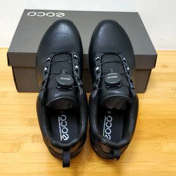 High-quality Men’s Golf Shoes Leather Breathable Comfortable Shock-absorbing Small Classic Walking Shoes Outdoor Casual Sneakers