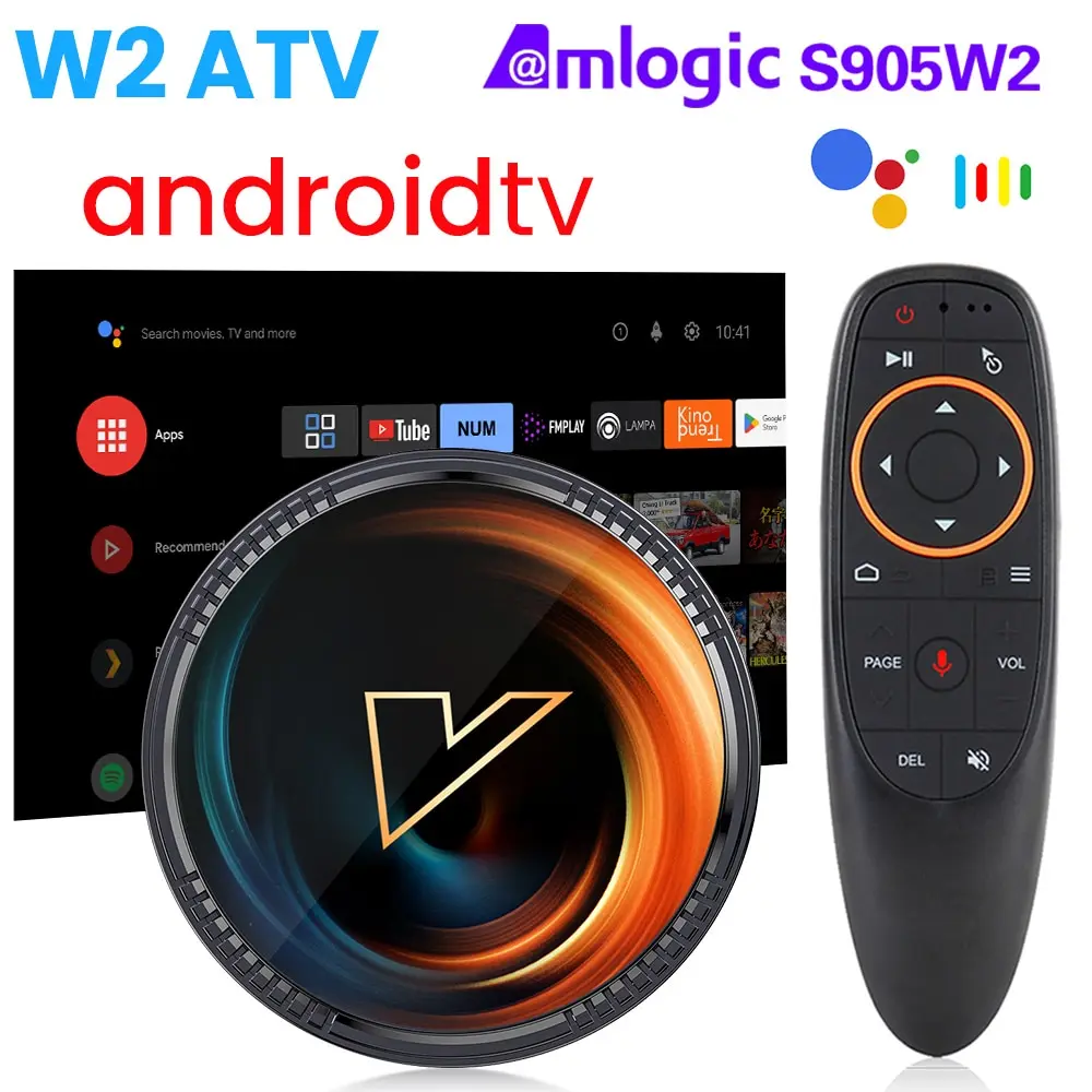 Android 11 Asda Smart Tv Box T95W2 With Amlogic S905W.2, AV1, Dual