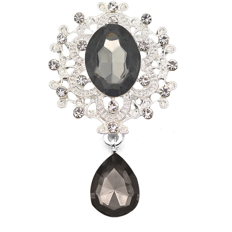 Elegant Crystal Brooch Set - Fashionable Wedding & Holiday Decorations