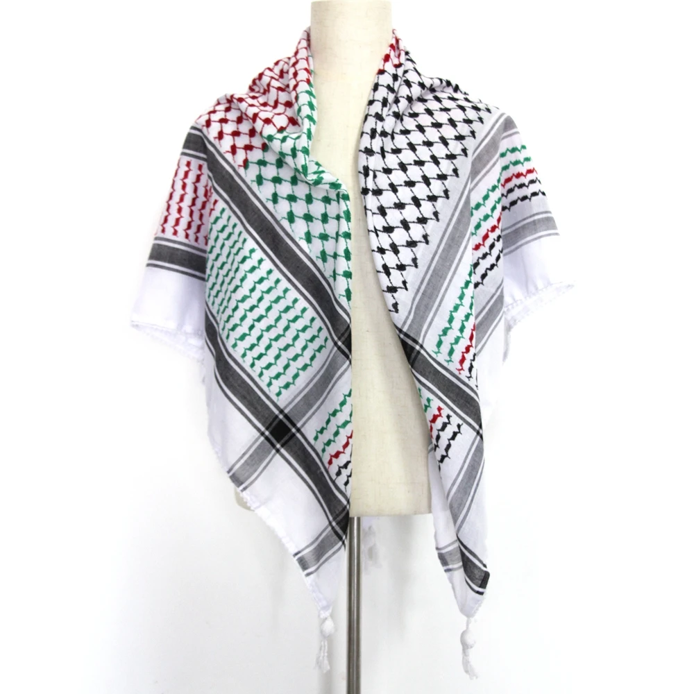 Tactical Scarf Hunting Shemagh Scarf  Outdor Sports Desert Keffiyeh Head Neck Scarf Arab Wrap with Tassel Cycling Camping Scarf 5