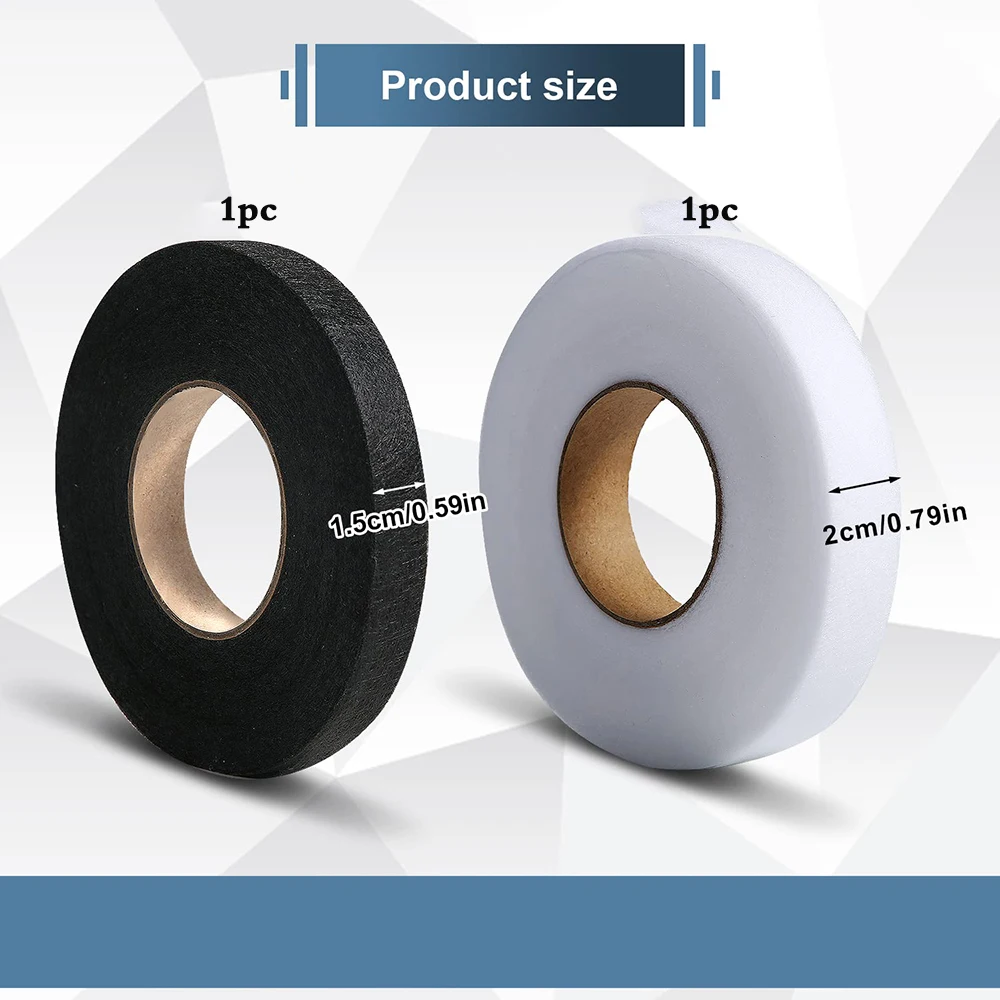 Nastro Termoadesivo Per Orli 128m - Senza Cucire, Per Pantaloni, Tende, Bianco E Nero - Foto 9