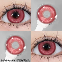 Vibrant Cosplay Pink & Purple Contact Lenses for Halloween Beauty Makeup (MADRID - RED)