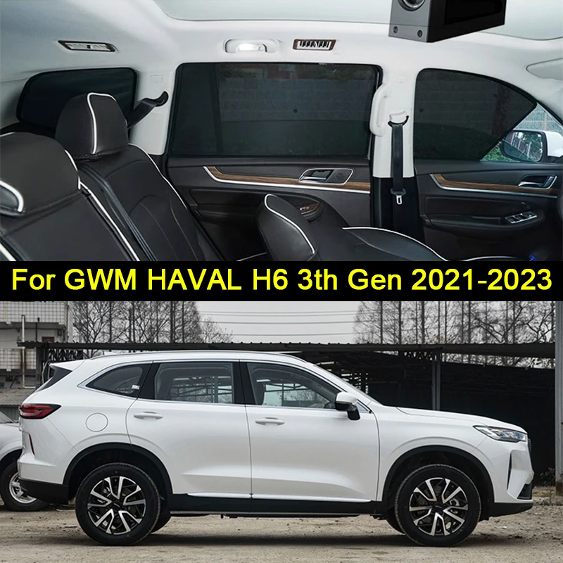 

For GWM HAVAL H6 3th Gen 2021 2022 2023 Magnetic Car Sunshade Shield Front Windshield Curtain Car Side Window Sunshades Privacy