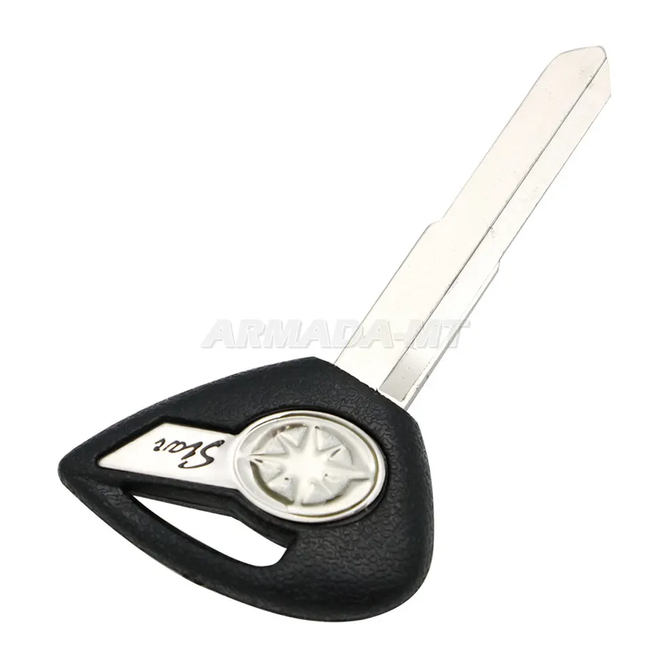 Motorrad-Schlüsselrohling Schwarz/Rot - Für Yamaha V-Star Modelle