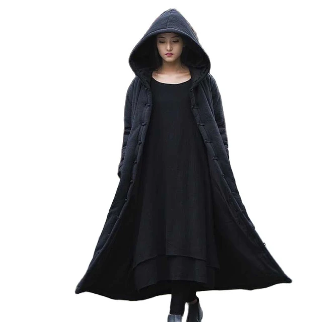 Capa de mujer con capucha abrigo largo de moda Cosplay ponchos y