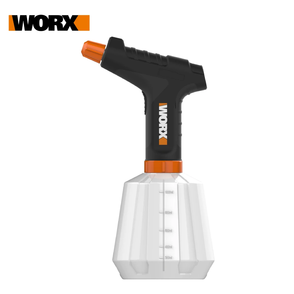 WORX Electric Spray Gun WX019 4V Garden Tools 1000ml Wireless Spray Bottle Household Flow Control Airbrush Easy Spraying LED [10pcs] 1000ml thickened hot water bottle washable plush cloth cover water filled pvc inner tank hand warmer dark grey