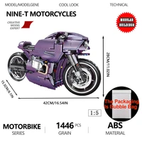 Technical Motorcycle Building Blocks City Sports Car Bricks Model Assembling MOC Gift Set Desktop Toys for Children BirthdayGift 1