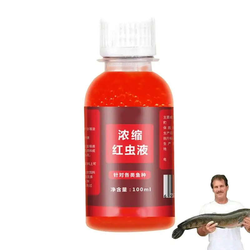 100ml Strong Fish Attractant Concentrated Red Worm Liquid Fish Bait Additive  High Concentration FishBait for Trout Cod Carp Bass - AliExpress