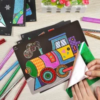 DIY Cartoon Magic Transfer Painting Crafts for Kids Arts and Crafts Toys Children Creative Educational Learning Drawing Toys 2