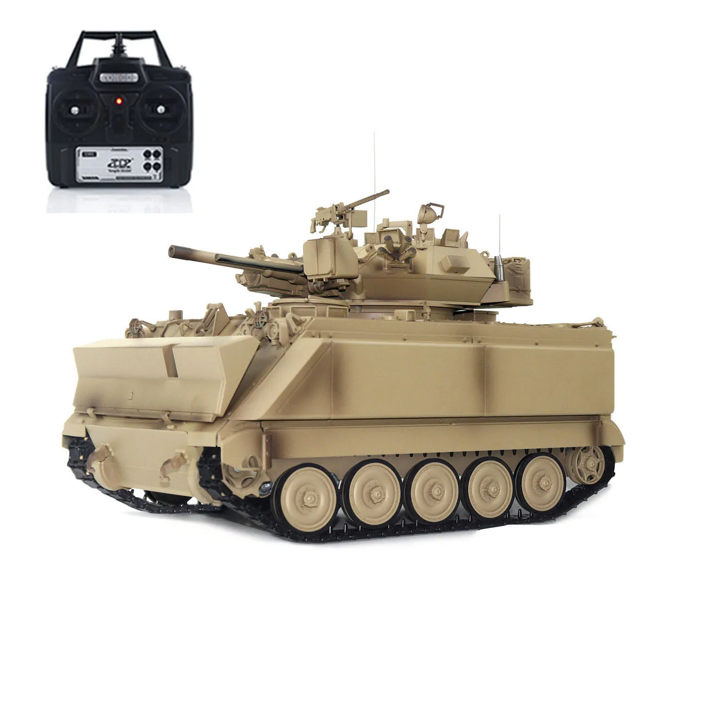 통데 1/16 RC 군용 탱크 M2412-A M113A1 MRV 320 터렛 회전식 총신 반동 적외선 구동 휠 원격 조종 팬저