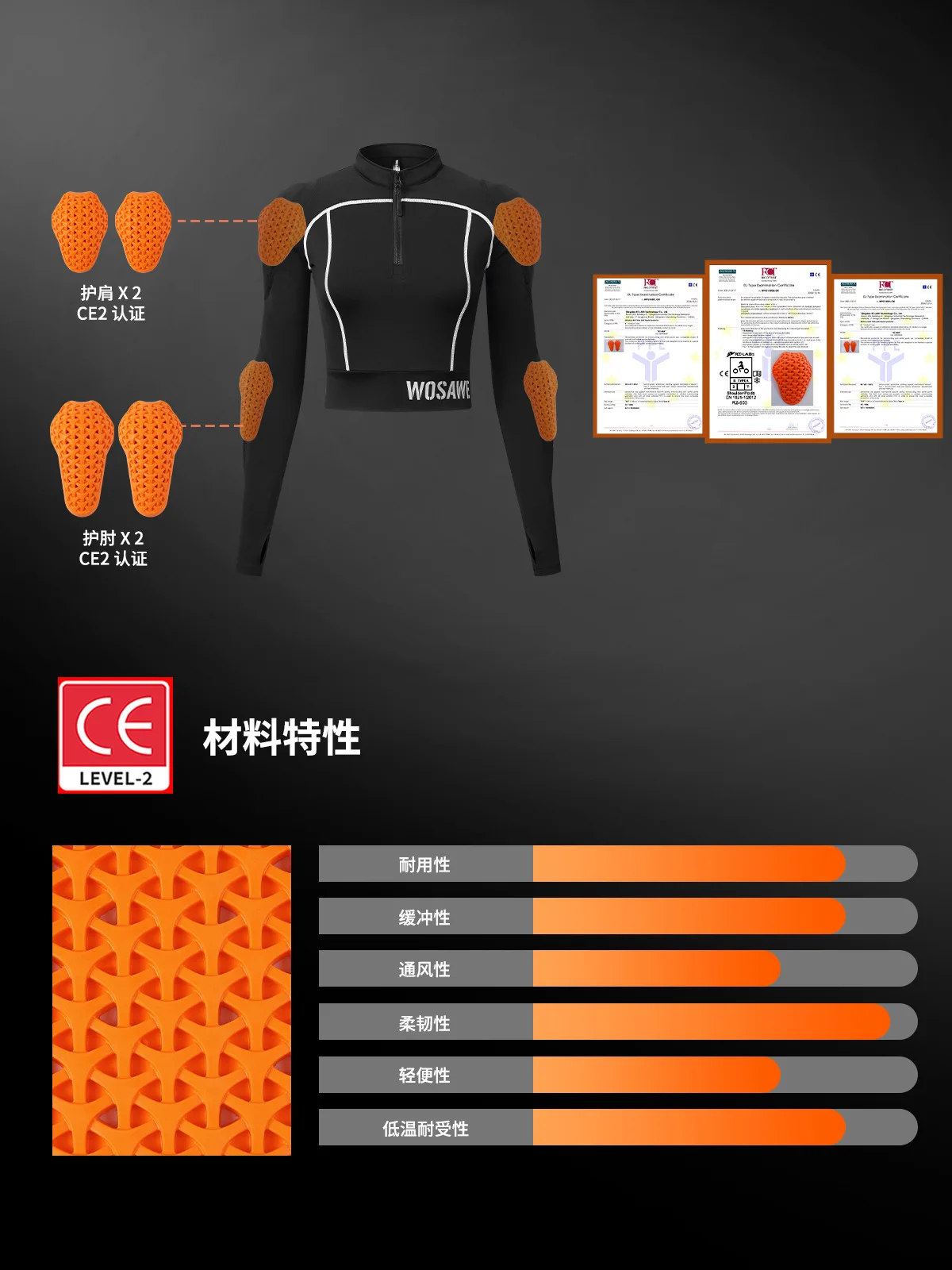 WOSAWE 여성용 오토바이 재킷 및 바지 세트 탈부착 가능한 패드 포함 부드러운 보호 장비 CE 인증 안전 모토 레이싱 의류 