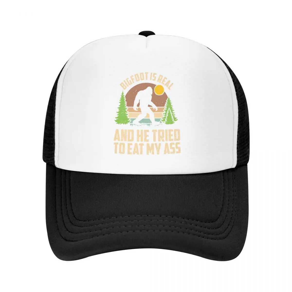 

Fashion Bigfoot Is Real And He Tried To Eat My Ass Trucker Hat Women Men Custom Adjustable Unisex Baseball Cap Hip Hop