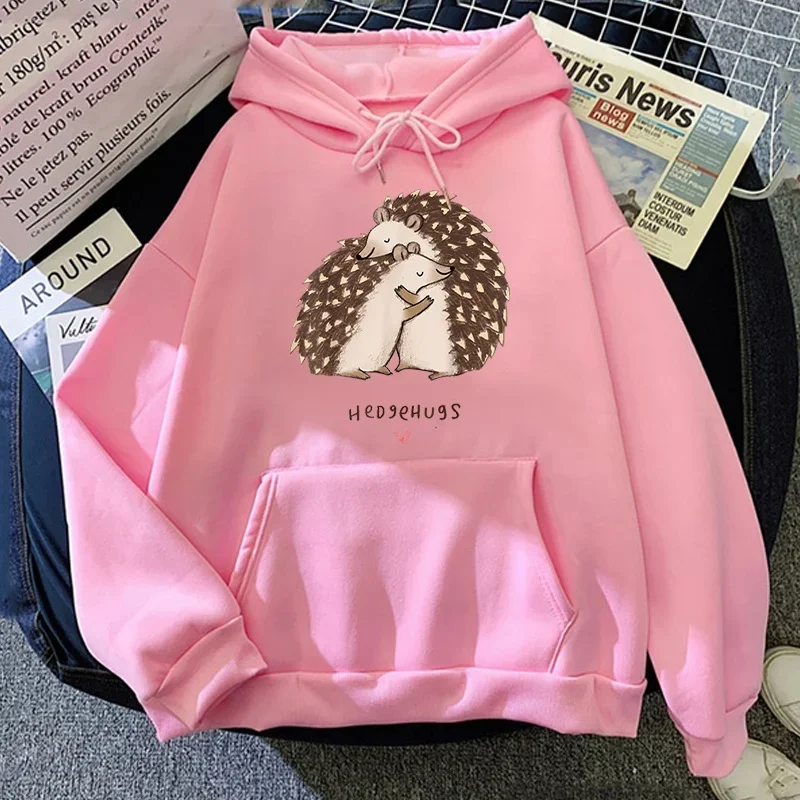 New Fall Winter Hoodie Unisex Harajuku Ulzzang Kawaii Funny Hedgehog Graphic Sweatshirt Hoodie 6