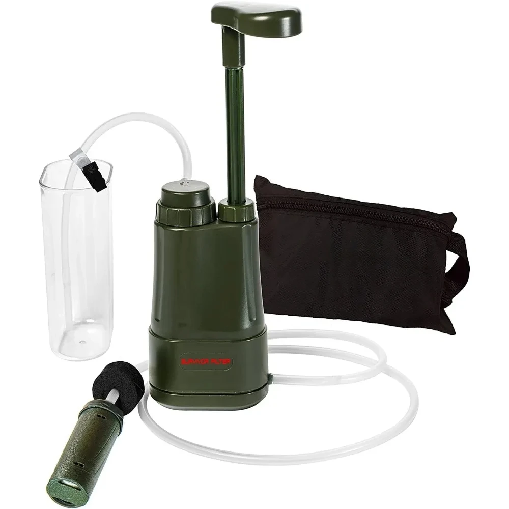 

Hand Pump Camping Water Filtration System Survival - Water Purifier, portable water purifier.