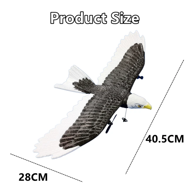 RC Plane Wingspan Eagle Bionic Aircraft Fighter Radio Control Remote Control Hobby Glider Airplane Foam Boys Toys for Children 5
