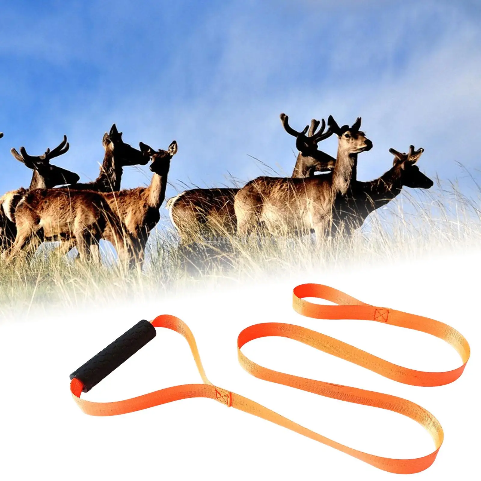 

Deer Drag Harness Durable Multifunctional with Comfortable Handle Portable Puller Dragging Pull Rope for Outdoor Equipment Farm