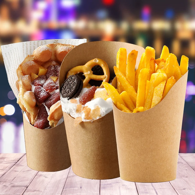 100pcs-French-Fries-Paper-Cups-Fried-Chicken-Leg-Packing-Bucket-Fries ...