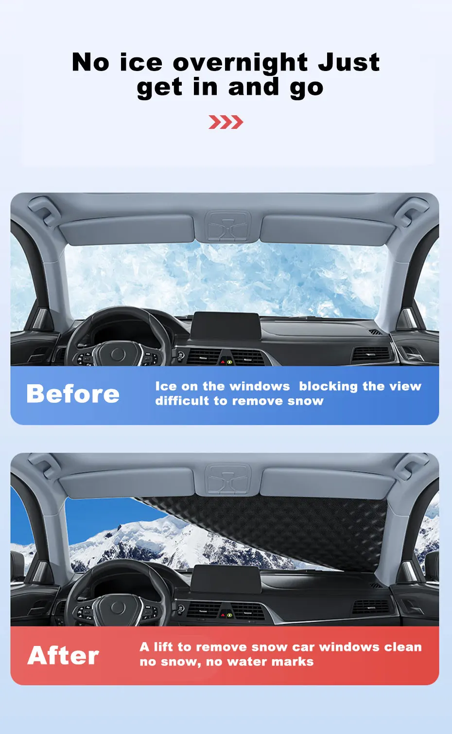 Windshield Cover For Snow Premium Protection To Keep Frost Off Your