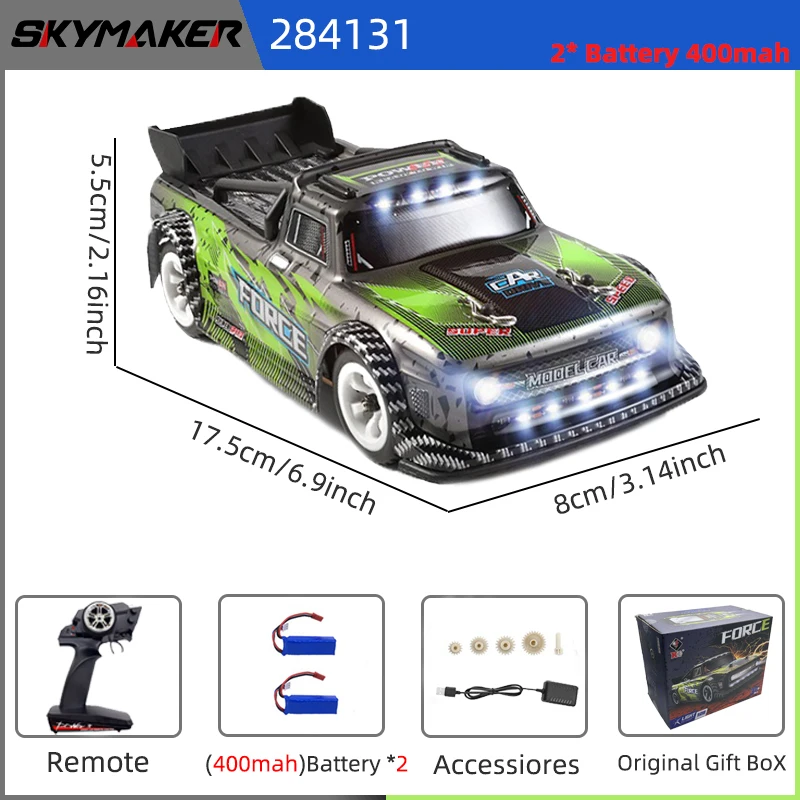Voiture RC WLtoys 1/28 Off-Road - 4WD, 30km/h, Moteur Brossé, Prête à Rouler