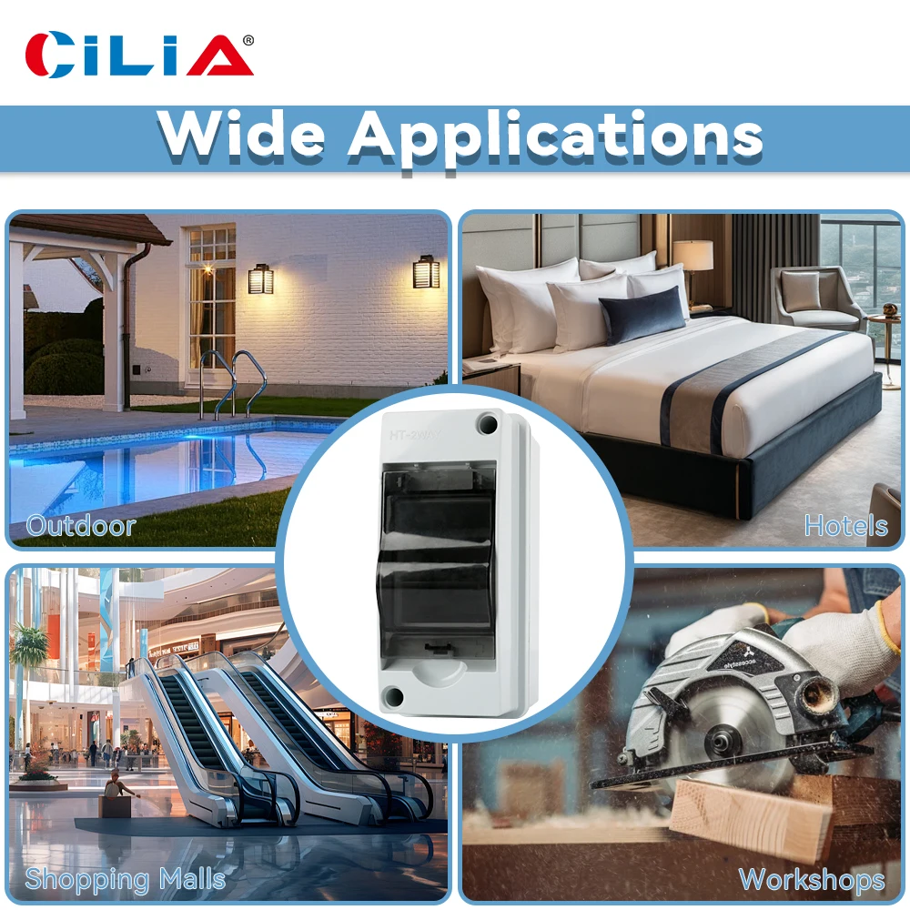 CILIA Compact Surface-Mounted Distribution Protection Box with Circuit Breaker