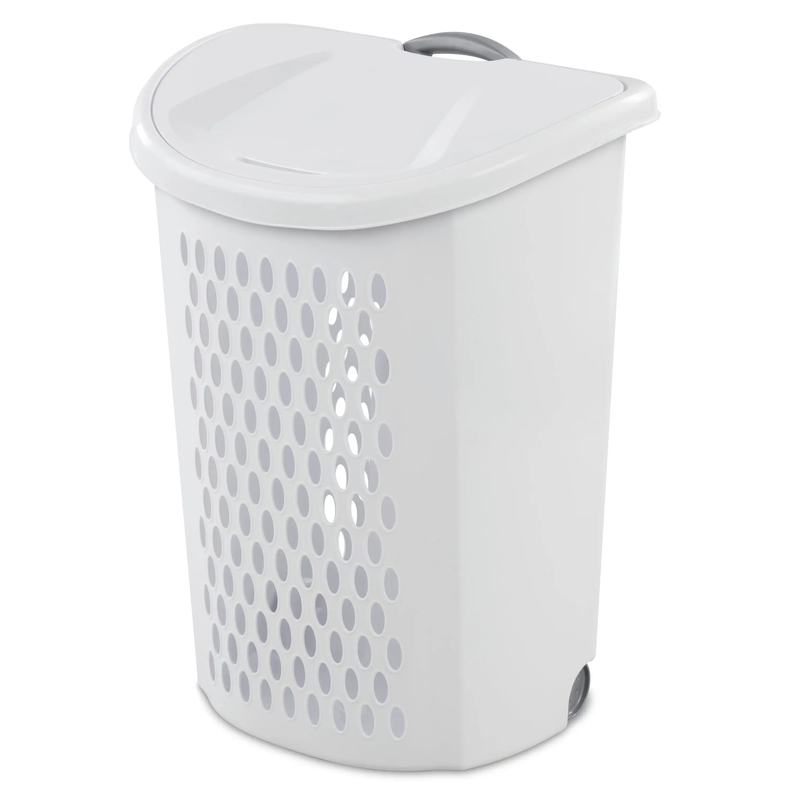 

Wheeled Hamper Plastic, White