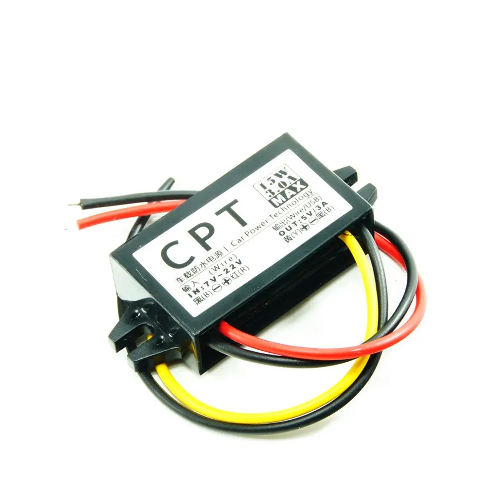 

5 Types Car Power Technology Charger Converter Module Single Port 12V to 5V 3A 15W Electrical Plug Standard Grounding Bundle1