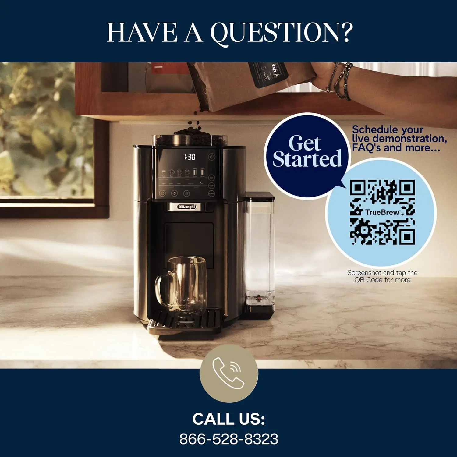 TrueBrew Drip Coffee Maker, Built in Grinder, Single Serve, 8 oz to 24 oz, Hot or Iced Coffee, Stainless, CAM51025MB 4