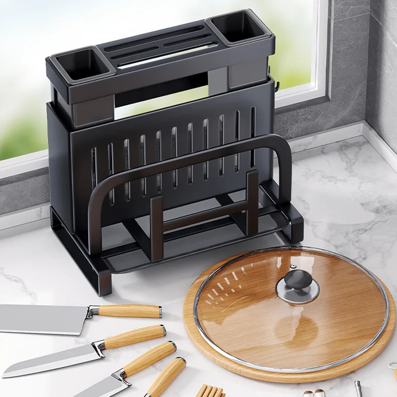 Kitchen Knife Rack Storage Rack for Kitchen Knives Chopsticks Cutting Boards Pot Lids Multifunctional Knives