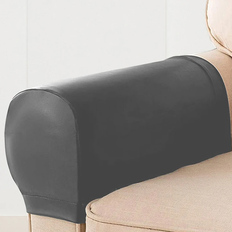 1 Pair PU Leather Sofa Armrest Cover for Living Room Removable Arm Stretch Chair Protector Armchair Covers Armrest Couch 4