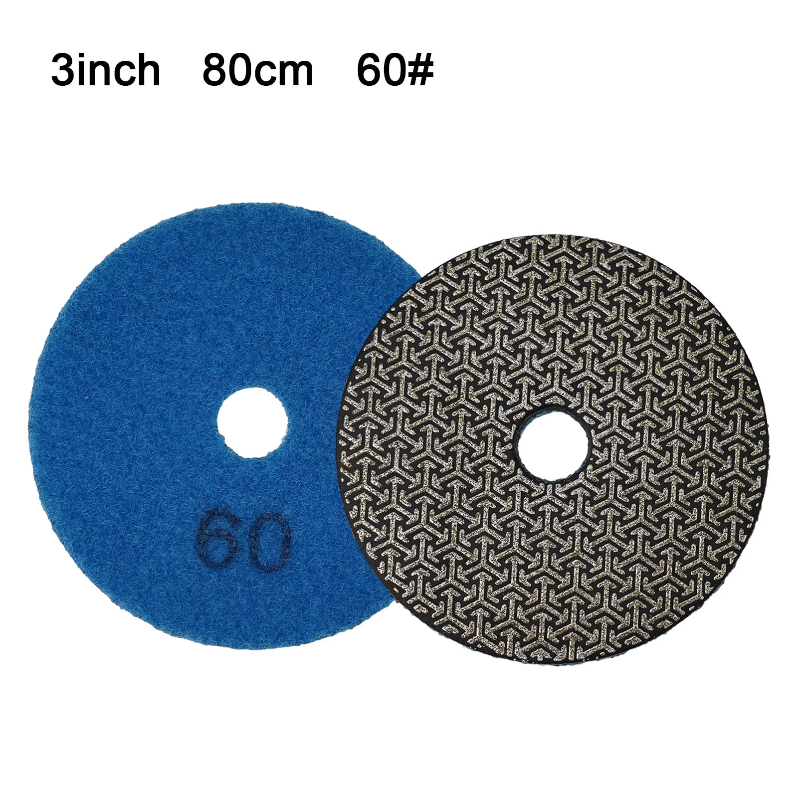 Dry Polishing Pad 3 Inch for Granite Marble Sanding Disc Electroplated Diamond 60#/100#/200#/400# Quick Replacement bgtec 6 6 8 10mm diamond drill bits 6mm cross hole opener positioning hex quick fit shank ceramic marble drilling core bits