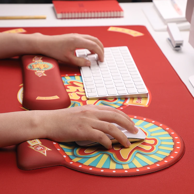창의적인 레드 부 행운의 마우스 패드, 게임용 키보드 패드, 핸드헬드 사무실 대형 손목 패드, 소녀 또는 친구 사무실 선물
