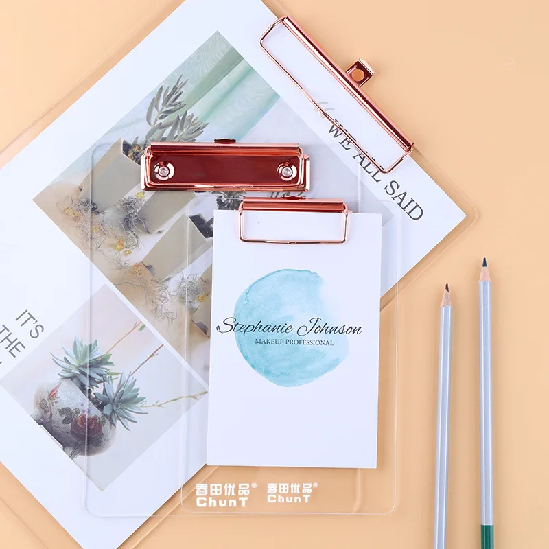 Writing clipboard transparent clipboard clipboard holder A3 8K A4 B5 A5 A7 plastic clipboard transparent for office supplies
