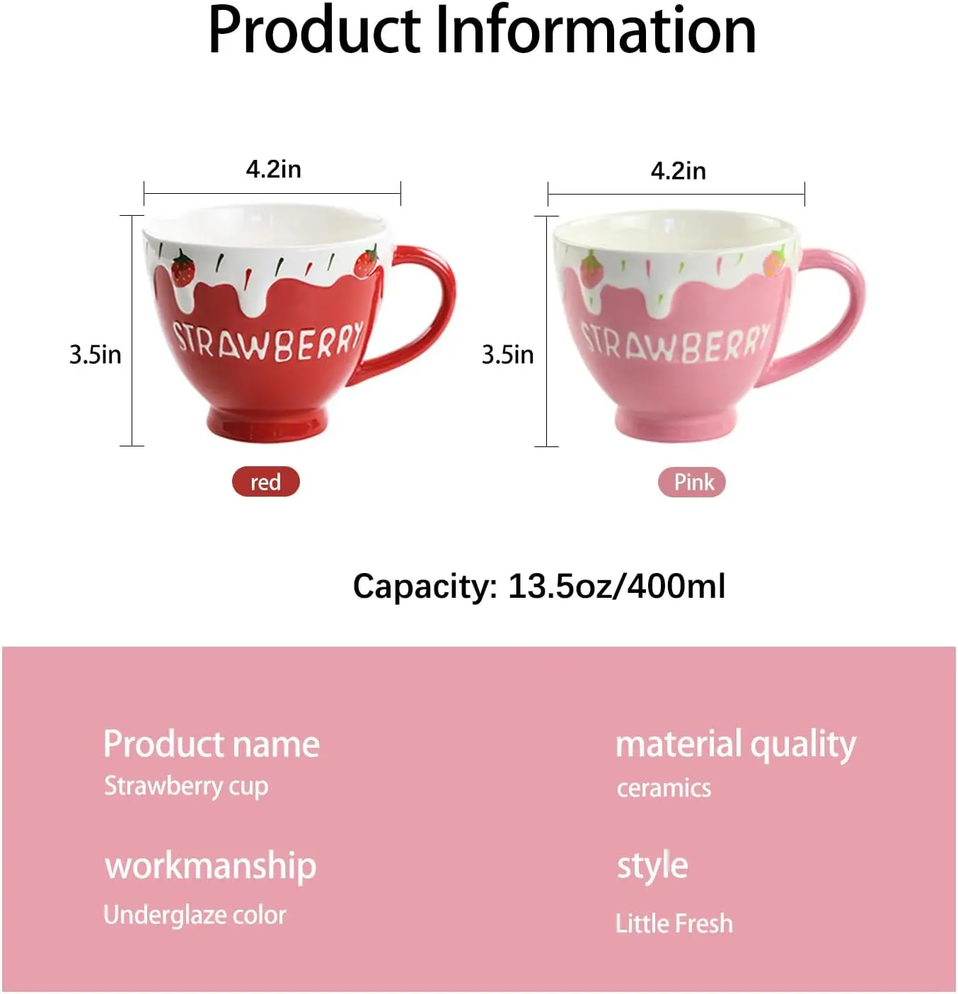 Lovely Strawberry Cup Cute Ceramic Relief Mug With Handle And Spoon Table Decoration Drinking Utensils For 2025 Festival Party