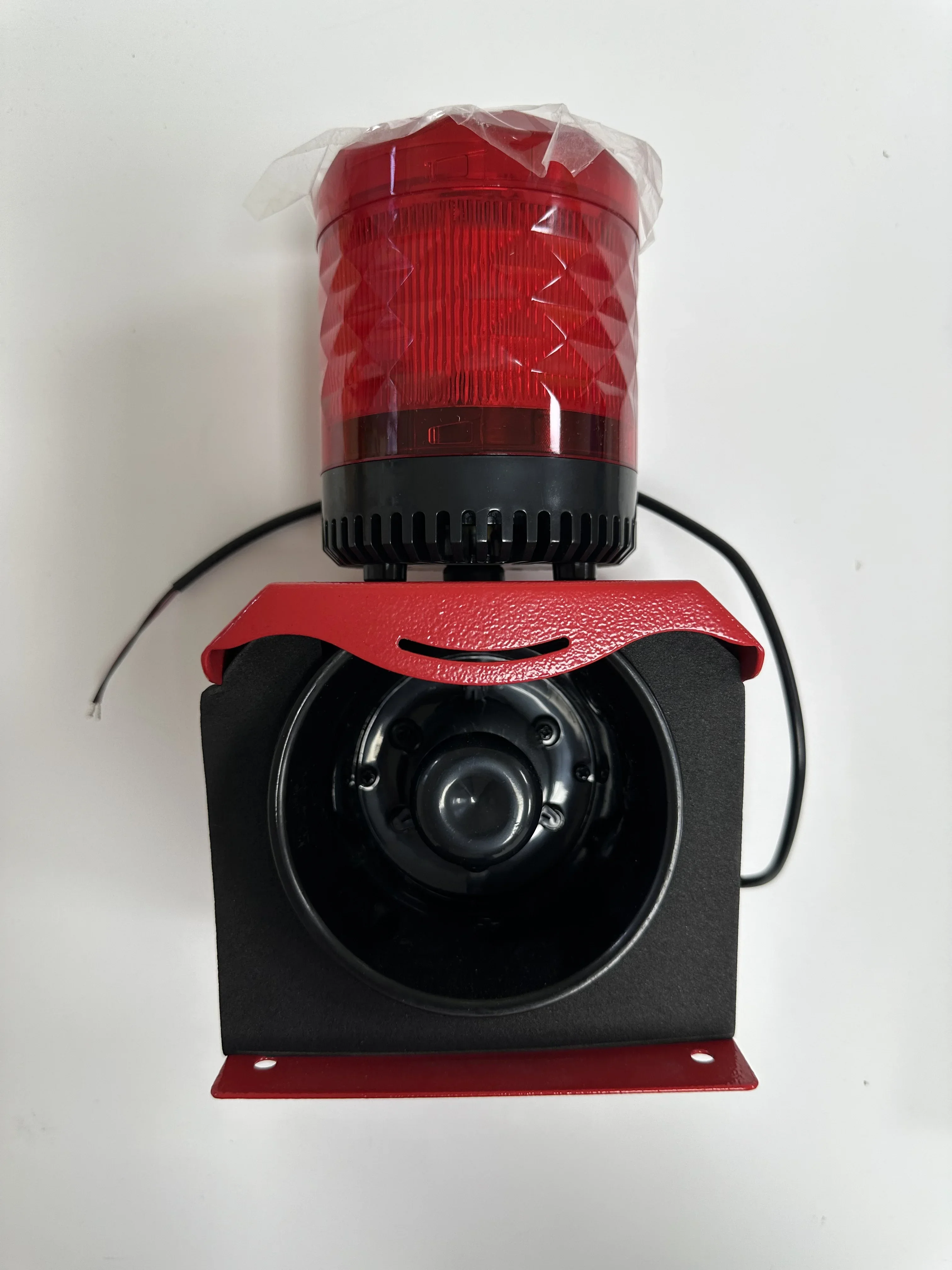 SF-513 Industrial Horn Siren Emergency Sound and Light Alarm Red LED Flashing Strobe Warning Light Remote Control 12V 24V
