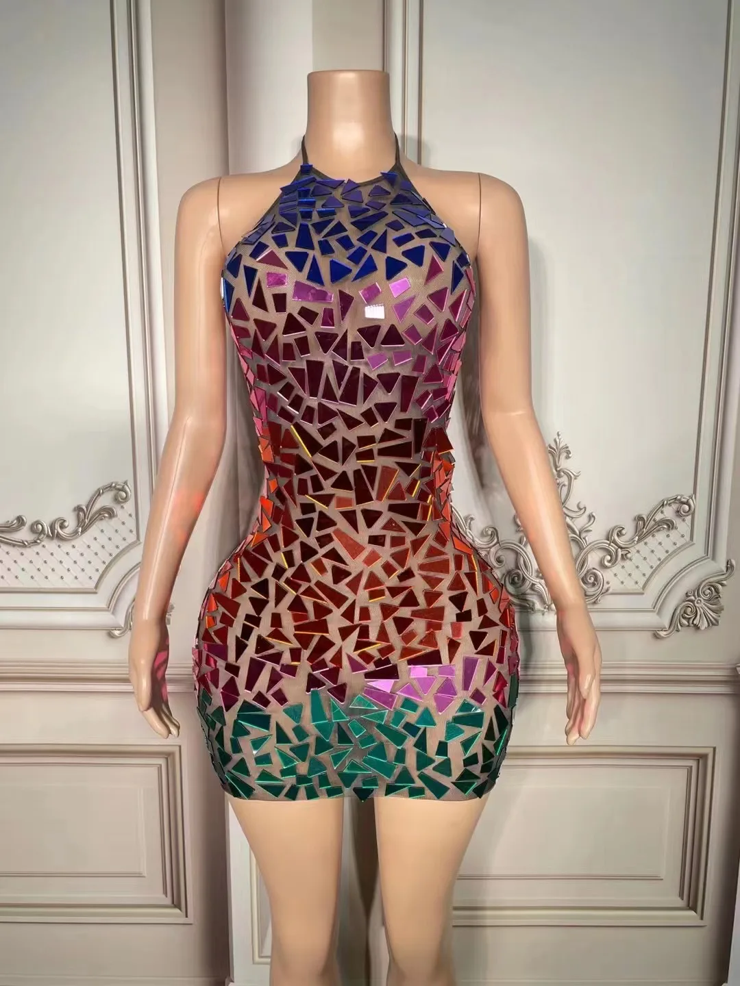 Ruched zip-up backless solid tube mini dress  | Festival Outfits Women