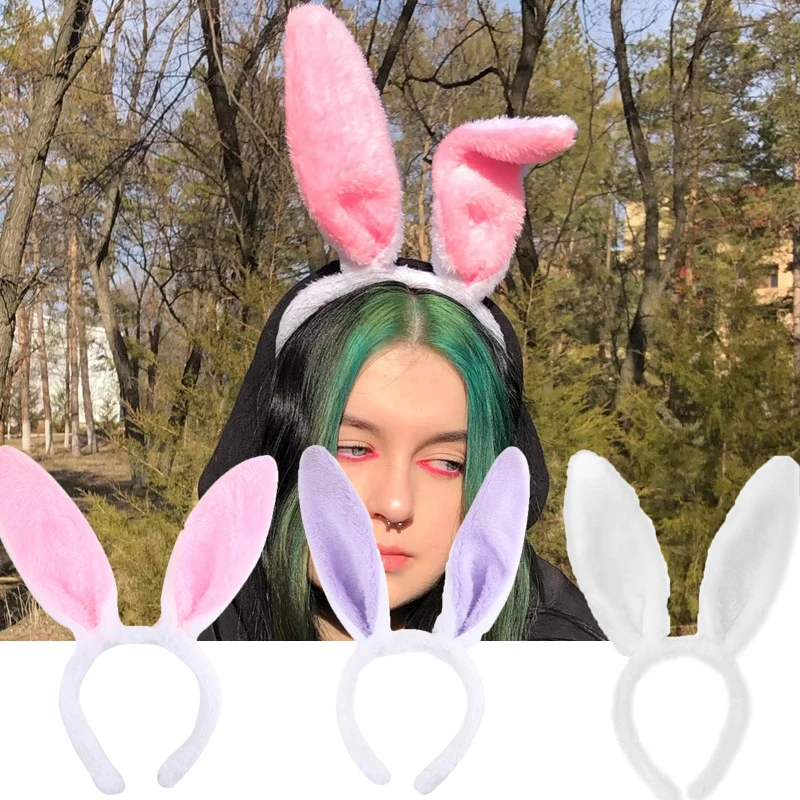 Cute Bunny Ears Headwear Comfortable Rabbit Ears Headband Rabbit Headwears Bunny Hairpin Halloween Cosplay Girl Hair Accessories
