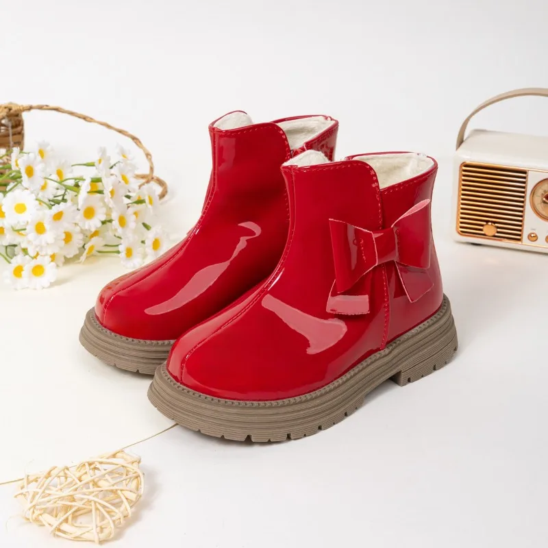 Cotton Kids Platform Ankle Boots for Winter