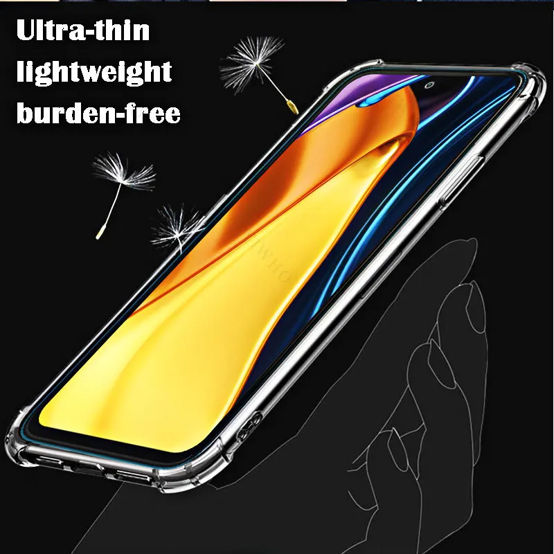 Clear Shockproof Anti-Scratch Soft Case for Xiaomi Poco M3 Pro 5G - HD Transparent, 6.5