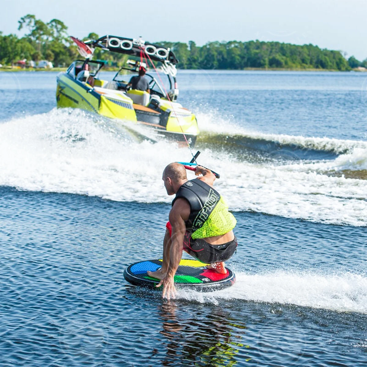 Circular Water Platform Portable Waterboard Inflatable Disc Water Surf Disc Ocean Board Flying