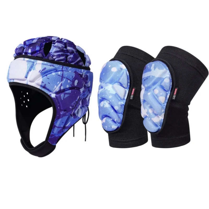 Children Sports Headguard Adjustable Strap Helmet Training Headguard Protective Sports Knee Pads Children Playing Pitcher