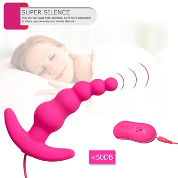 12 Mode Anal Remote control Vibrator Silicone Prostate Massager Vibrating Anal Beads For Women Anal Butt Plug Sex Toys For Men 3