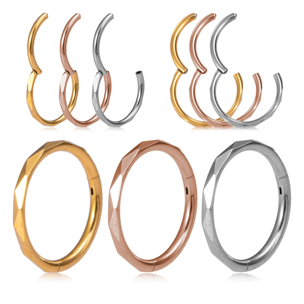 Stainless Steel Opal Septum Clicker Nose Hoop Ring Cz Ear Tragus Helix Cartilage Zircon Dah Earrings Body Piercing Jewelry Da 1,69 € | DHgate - Foto 5