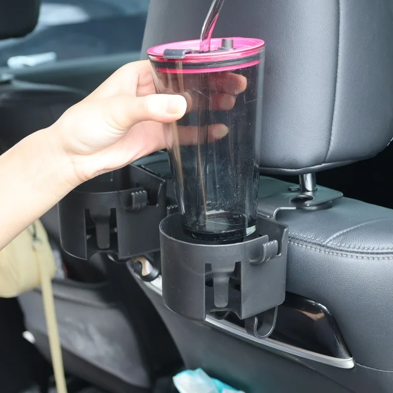 Multifunctional Car Seat Hook Organizer Headrest Hook with Cup Holder for Purse Bag Phone Back Seat Gap Filler Car Accessories