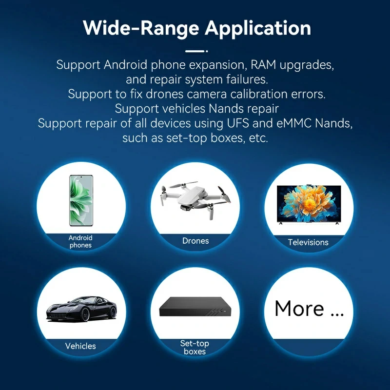 JC JCID U70 Gen2 UFS 프로그래머 낸드 플래시 안드로이드폰용 UFS/eMMC/ISP 읽기 속도 250MB/s 쓰기 속도 350MB/s 수리 도구 세트