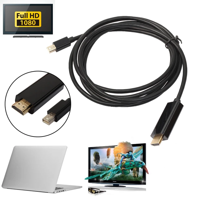 Cable adaptador Mini DP a HDMI, Puerto Thunderbolt, convertidor para Macbook  Pro Air, proyector, cámara, TV y PC - AliExpress