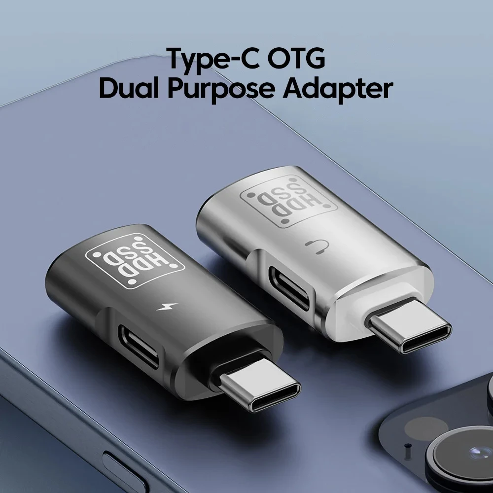 Universal USB-C OTG Adapter & Fast Charger with Audio and U Disk Reader Functions