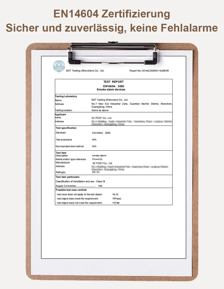 PGST Unabhängiges Rauchmelder-Sensor-Feuermeldesystem für die Sicherheit im Home Office, Rauchmelder, Brandschutz – Detail 2