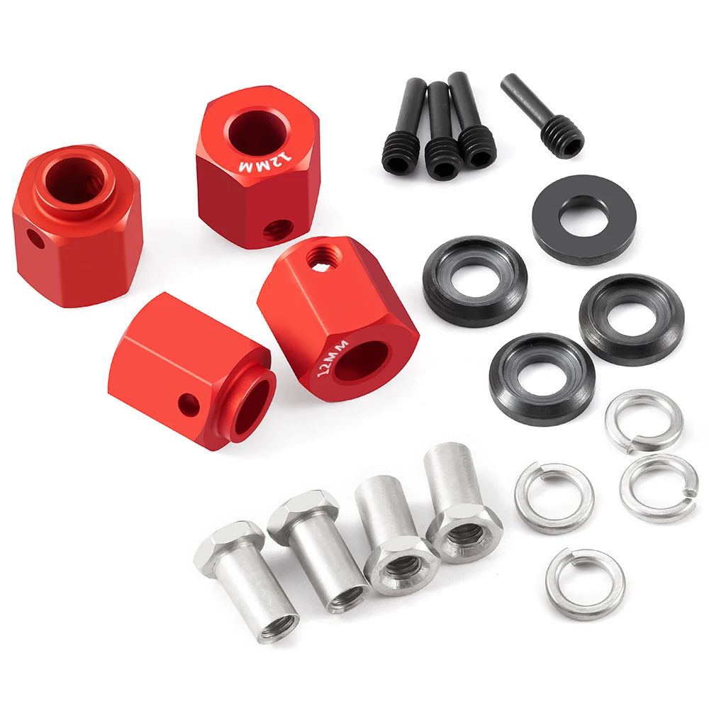 Axspeed 4pcs 6/8/9/10/11/12mm dicke 12mm rad hex adapter mit für TRX-4 trx4 1/10 rc crawler auto aufrüstung teile – Detail 12