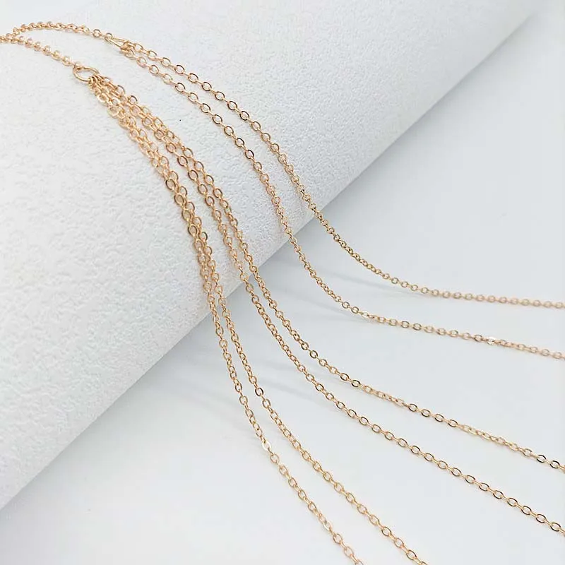 Gold Color Double-Layer Thin Chest Chain Simple Metal
